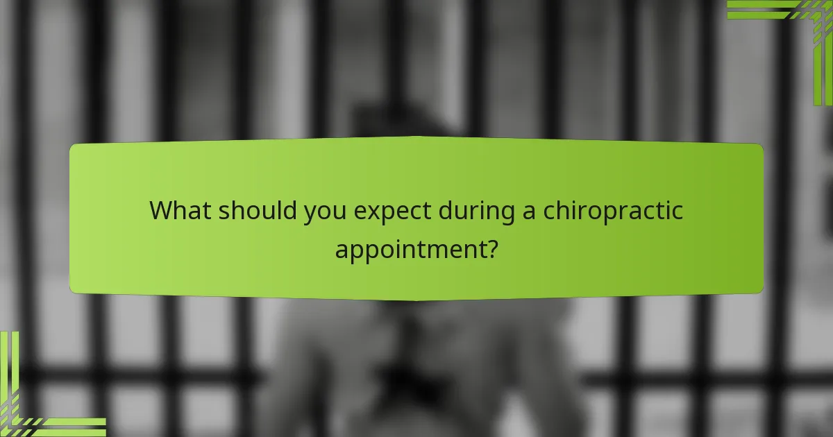What should you expect during a chiropractic appointment?