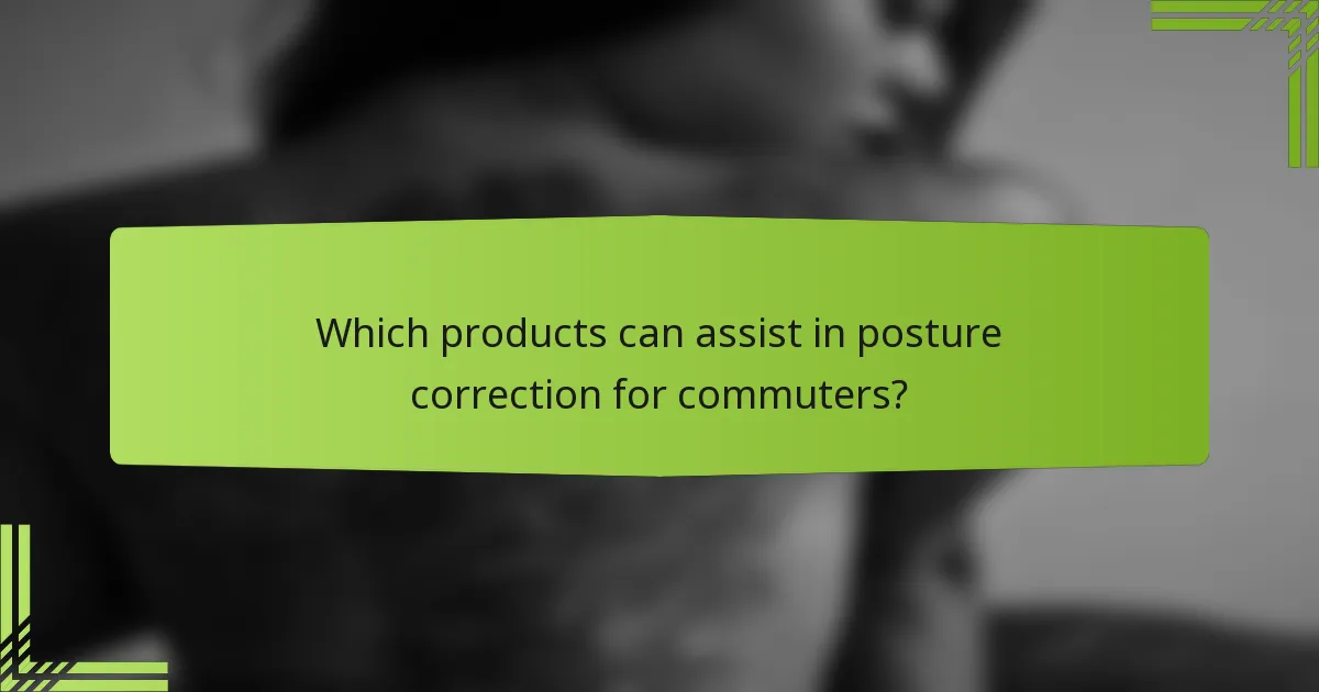 Which products can assist in posture correction for commuters?